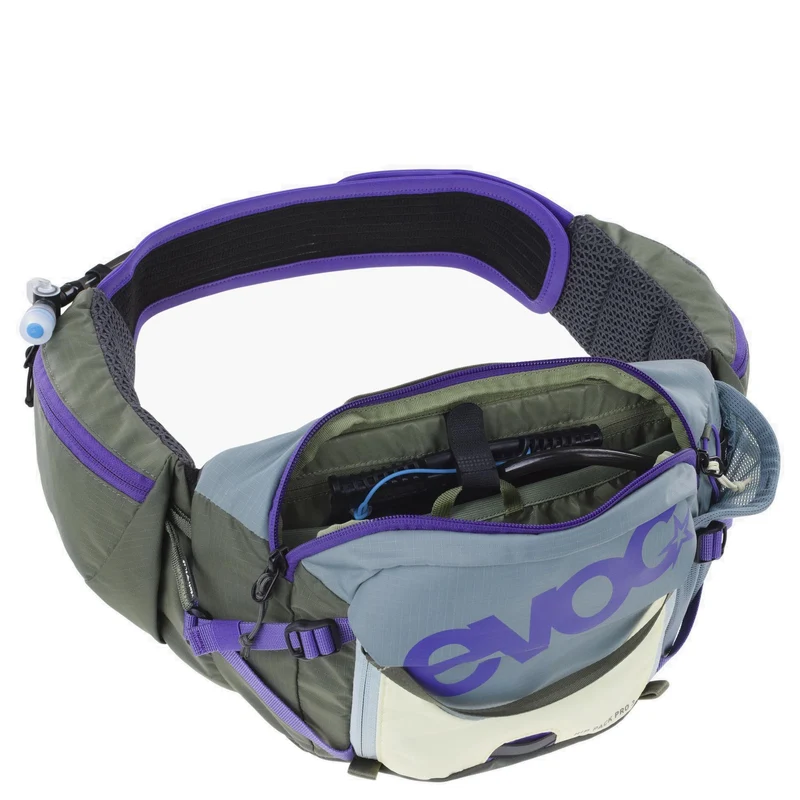 Evoc Hip Pack Pro 3 Hydration 1.5L - Gürteltasche 28 cm (steel/violet/dark olive)