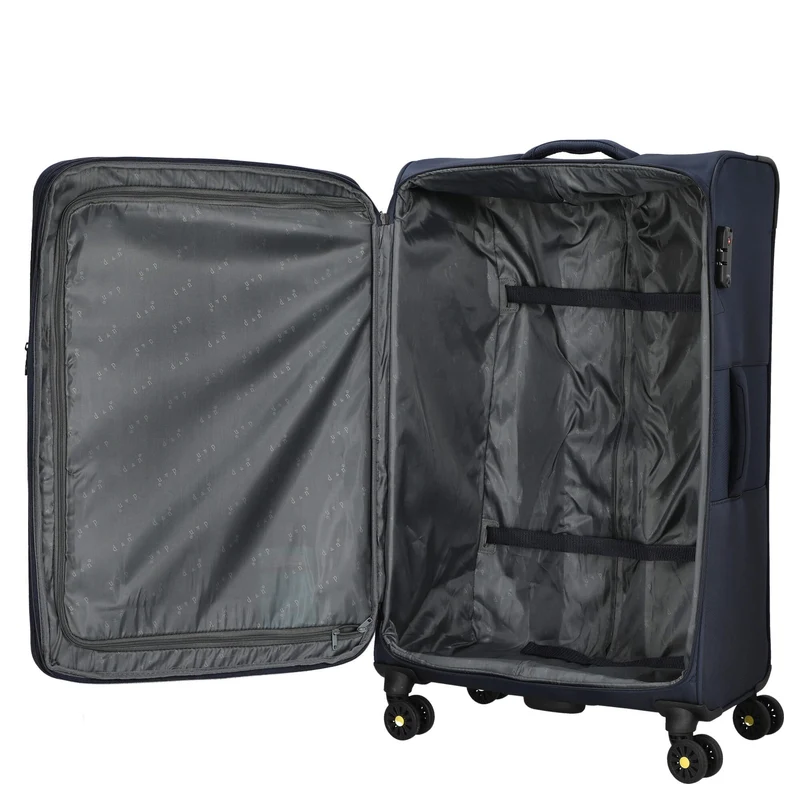 D&N Travel Line 9704 - 4-Rollen-Trolley L 78 cm erw. (dark blue)