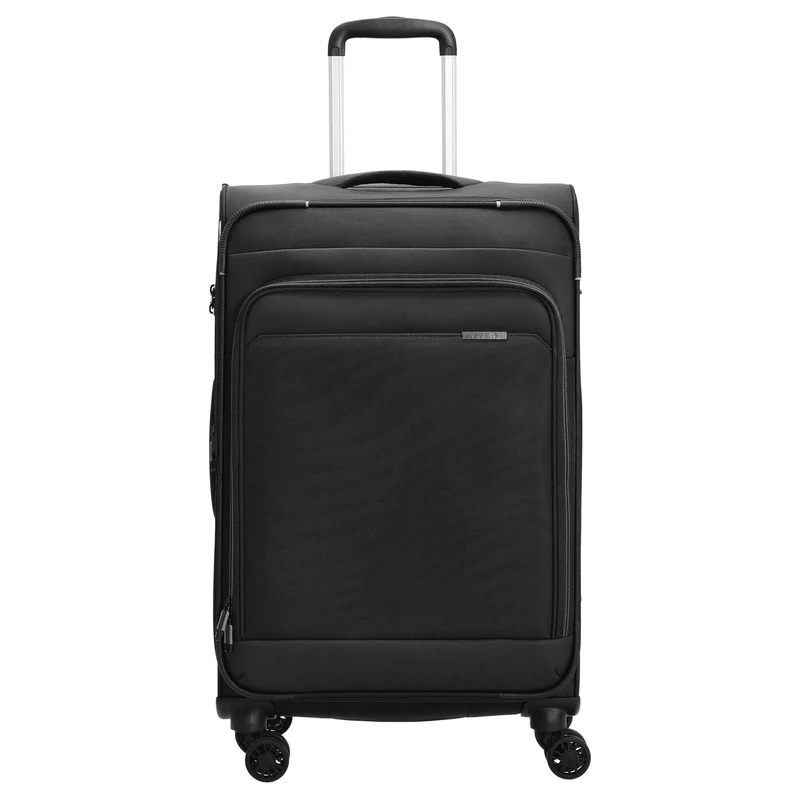 D&N Travel Line 9504 - 4-Rollen-Trolley M 67 cm erw. (black)