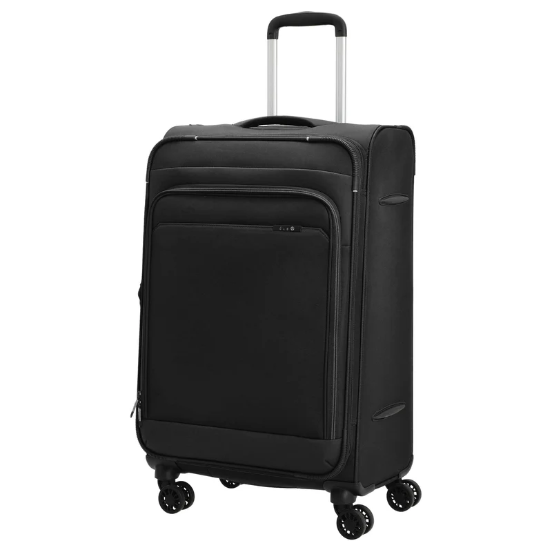 D&N Travel Line 9504 - 4-Rollen-Trolley M 67 cm erw. (black)
