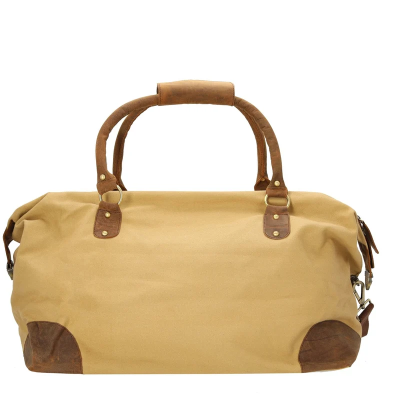 Dermata - Reisetasche Canvas/Leder Kombination 50 cm (brown)