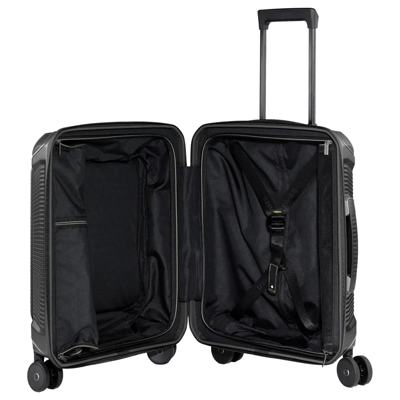 Travelite Millennium - 4-Rollen-Kabinentrolley mit Vortasche S 55 cm (black)