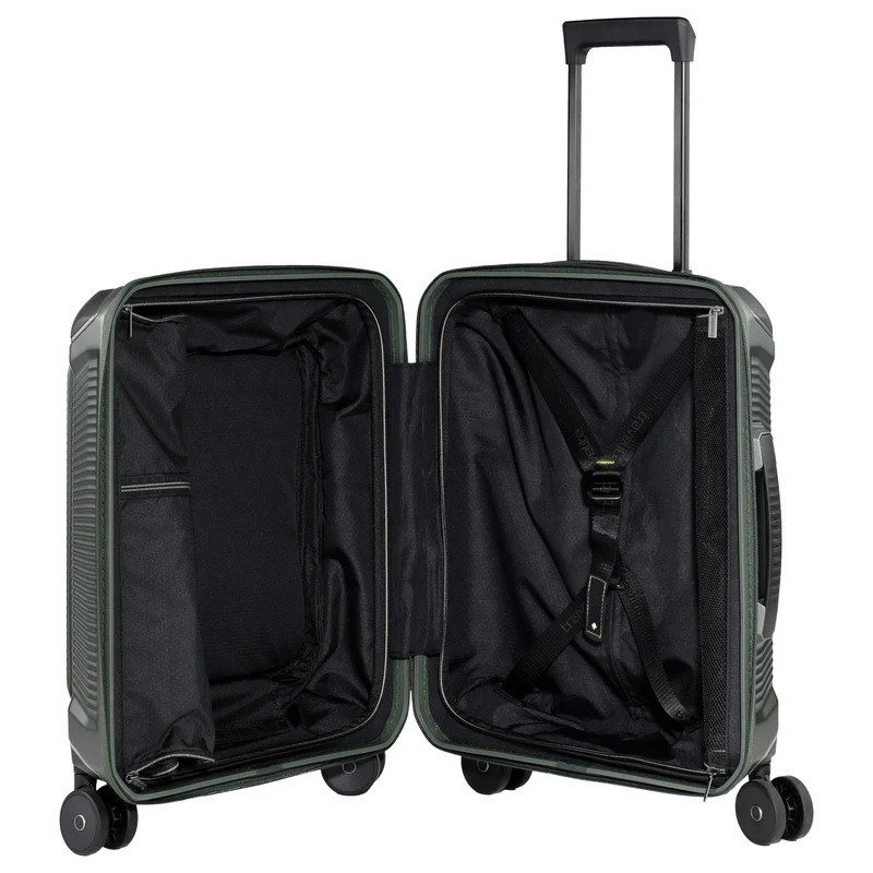 Travelite Millennium - 4-Rollen-Kabinentrolley mit Vortasche S 55 cm (pine green)