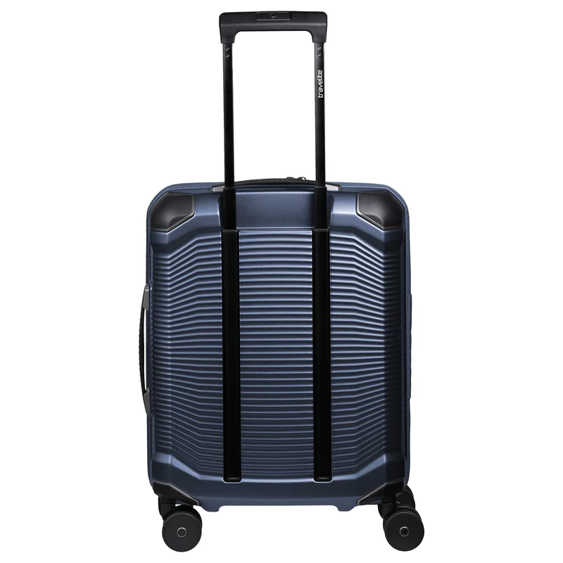 Travelite Millennium - 4-Rollen-Kabinentrolley mit Vortasche S 55 cm (navy)