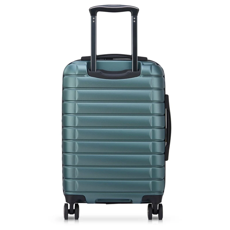 Delsey Paris Shadow 5.0 - 4-Rollen-Kabinentrolley mit Vordertasche S 55 cm erw. USB (grün)