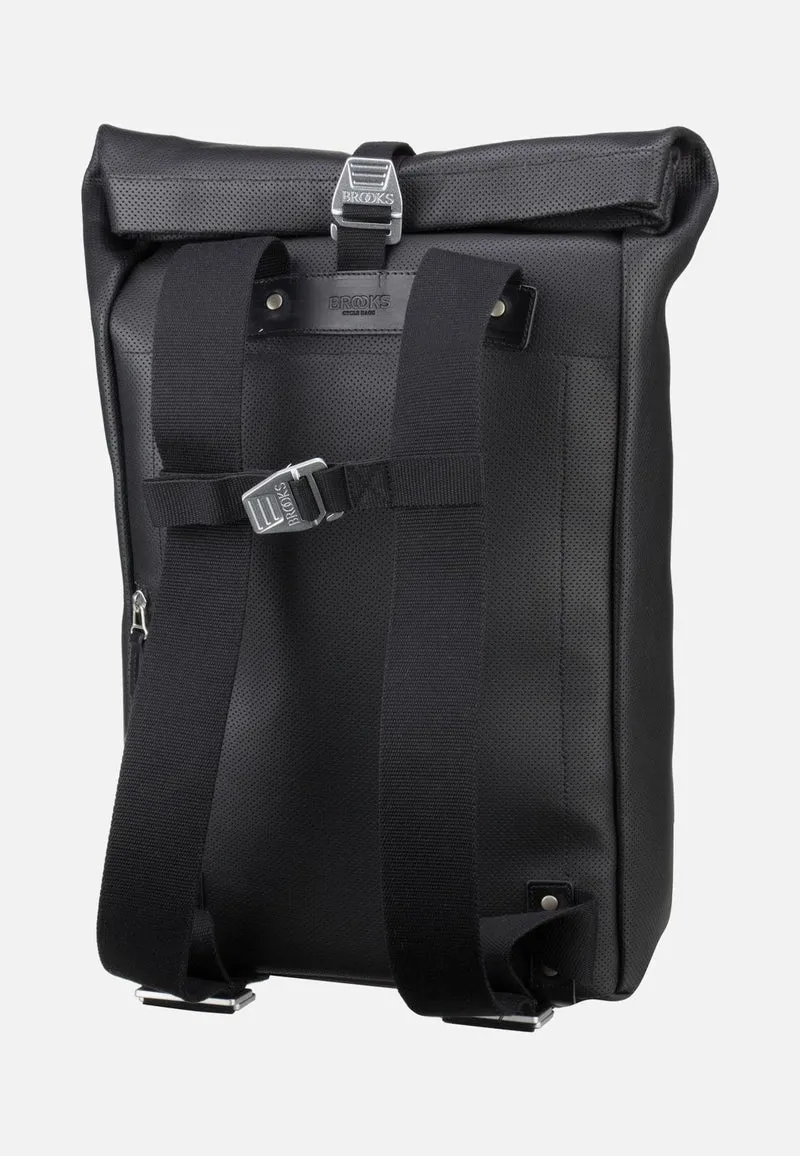 Pickwick Reflective Leather Black - Rolltop Rucksack