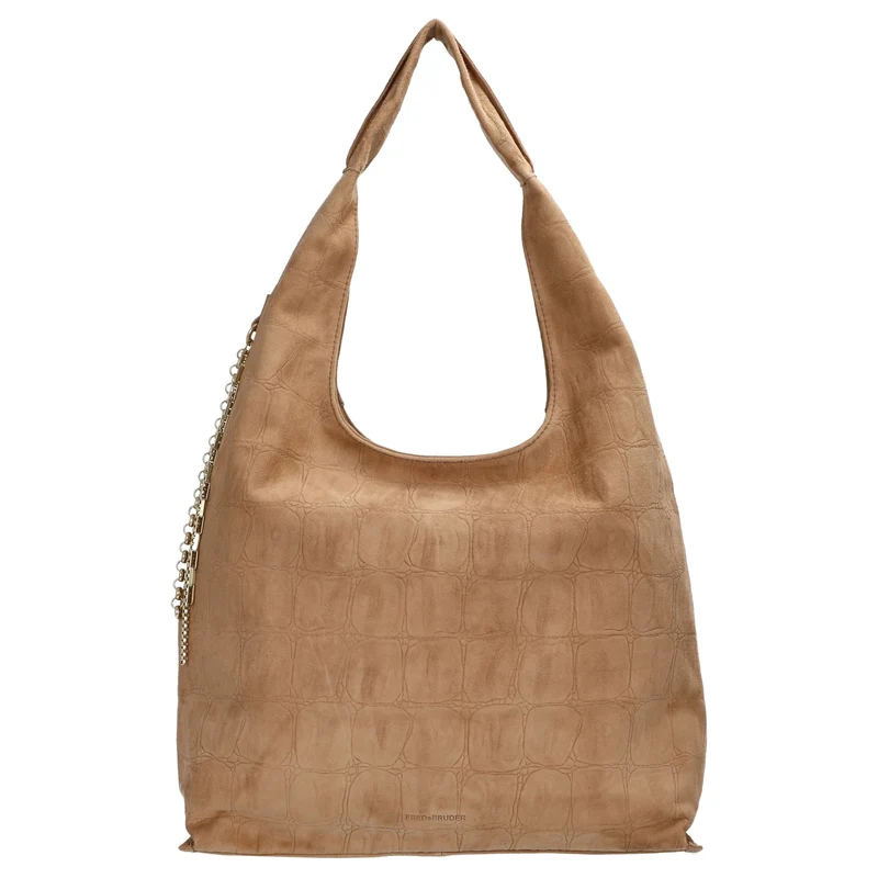 FREDsBRUDER Velvet Wild Hobo - Schultertasche 39 cm (camel)