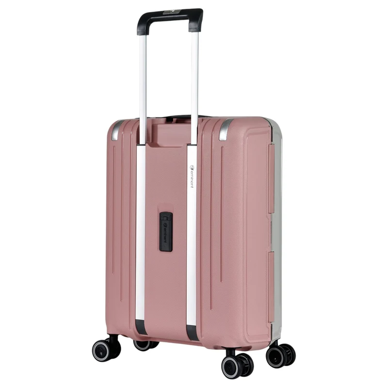 Eminent VERTICA - 4-Rollen-Kabinentrolley 55 cm (grau/rosa)