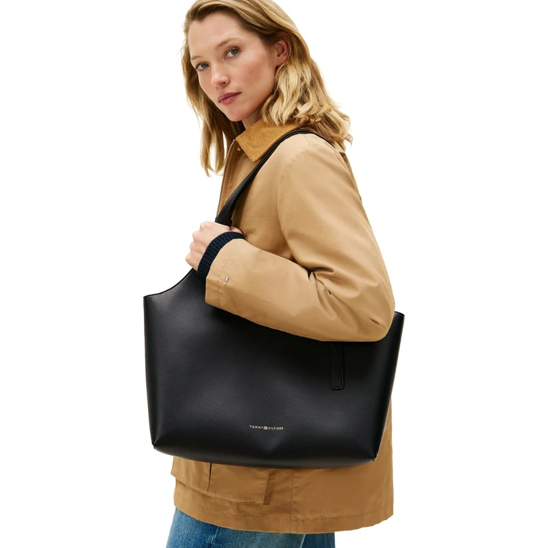 Tommy Hilfiger Logo - Shopper 44 cm (black)