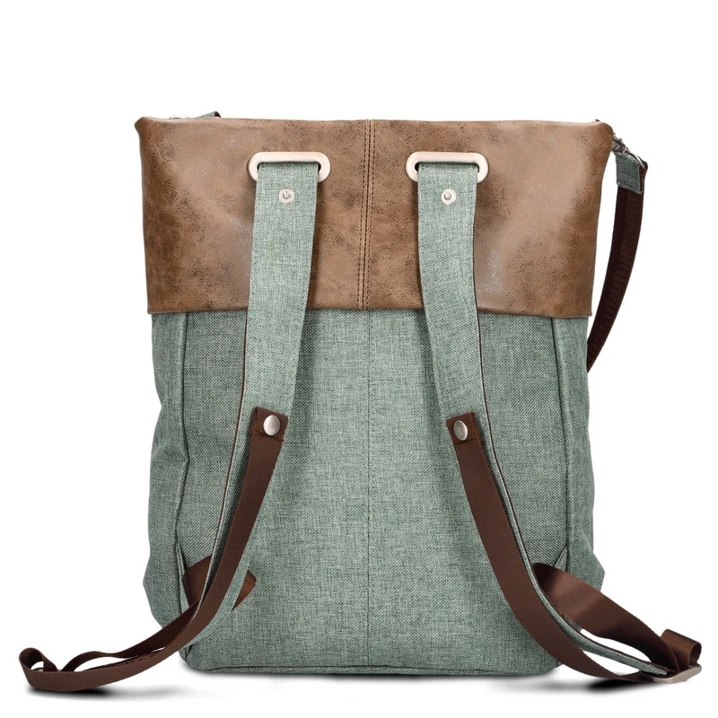 zwei Olli OR12 - Umhängetasche/Rucksack 34 cm (eucalyptus)