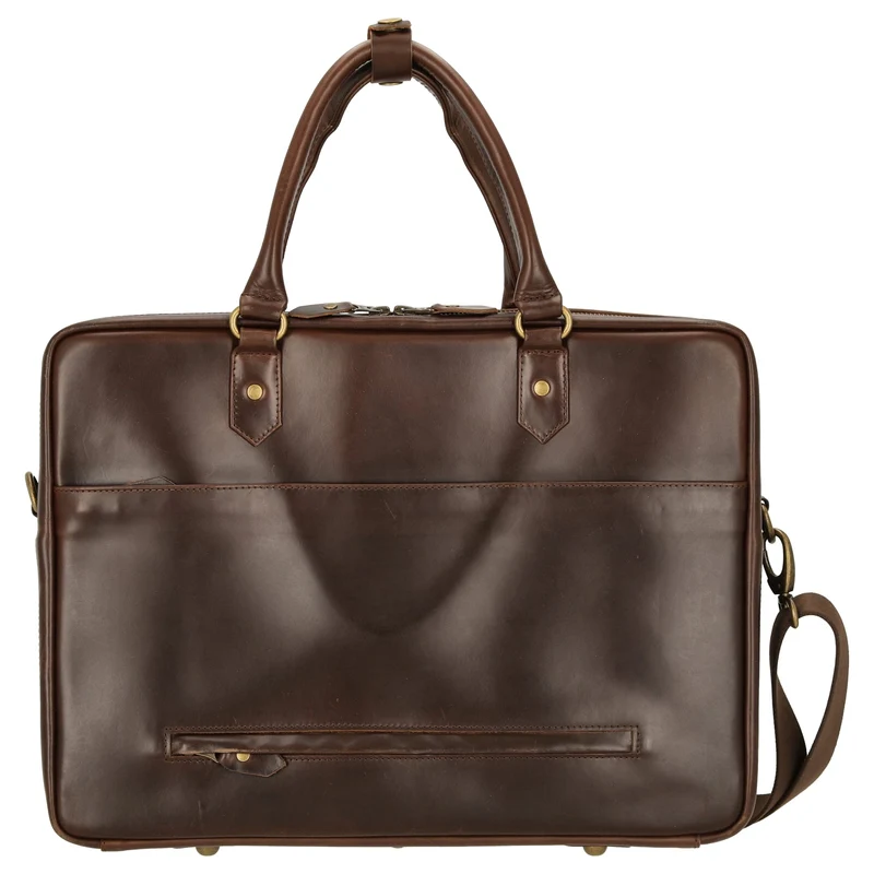 Buckle & Seam Albert - Aktentasche XL 41 cm (brown/blue)