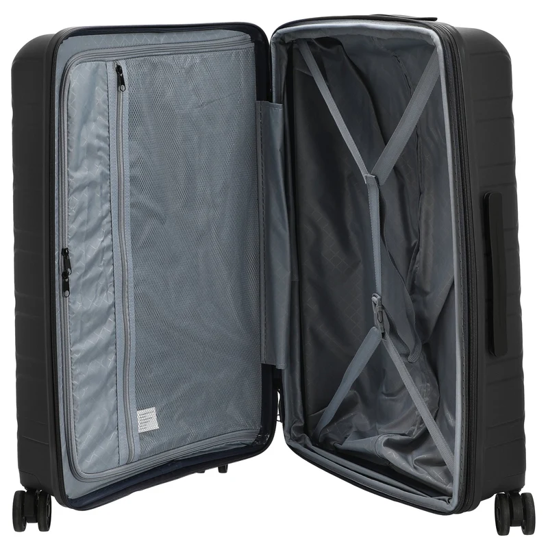 D&N Travel Line 4700+ - 4-Rollen-Trolley M 68 cm erw. (schwarz)