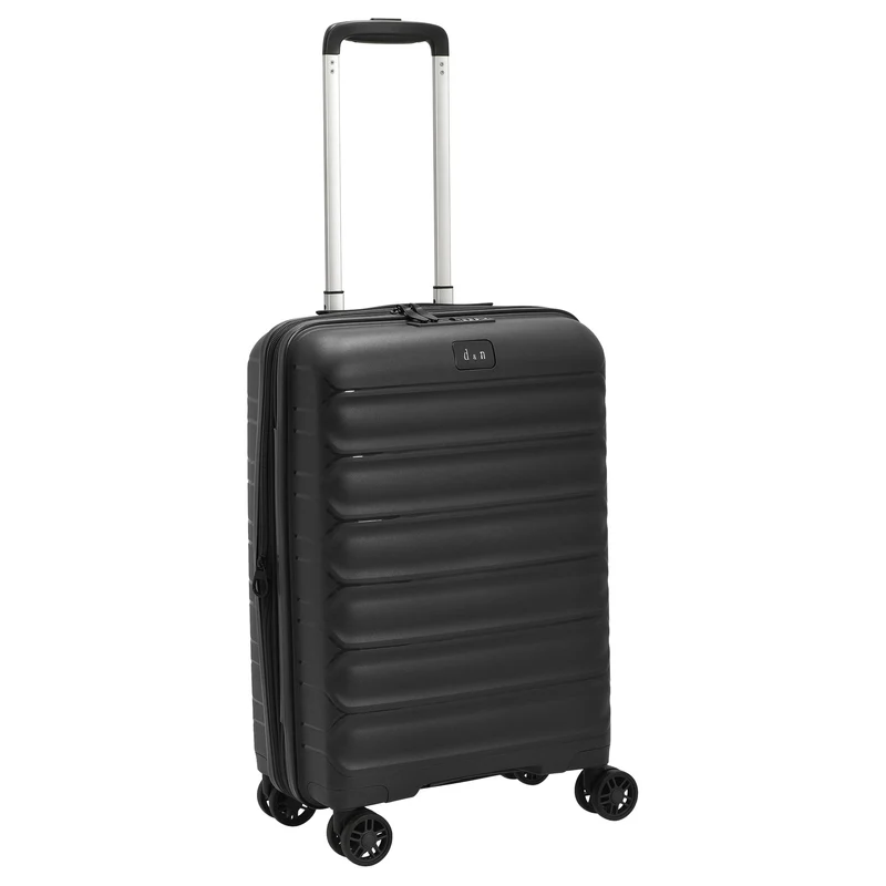 D&N Travel Line 4700+ - 4-Rollen-Kabinentrolley S 55 cm erw. (schwarz)