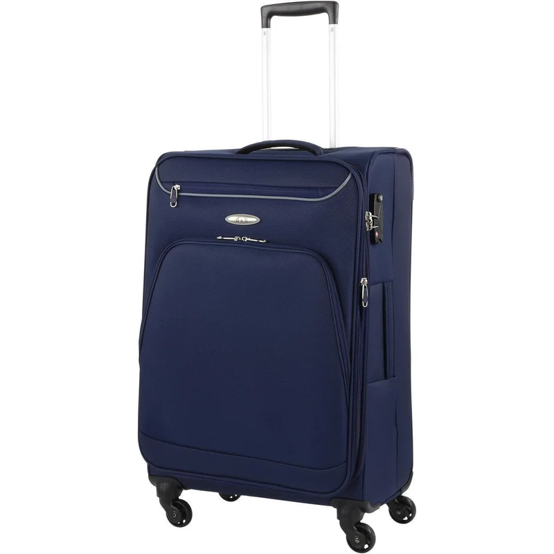 D&N Travel Line 6404 - 4-Rollen-Trolley M 68 cm (blau)