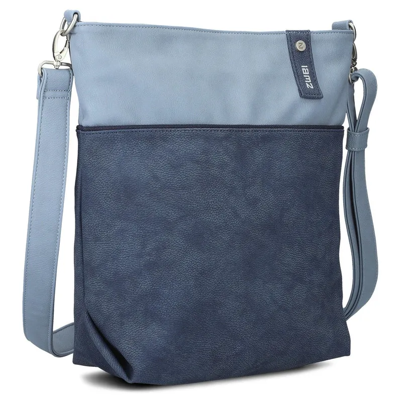 zwei Jana J12 - Schultertasche 33 cm (nubuk-blue)