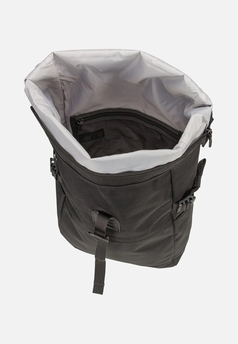 Icon BP M Black/Black Leather - Rolltop Rucksack
