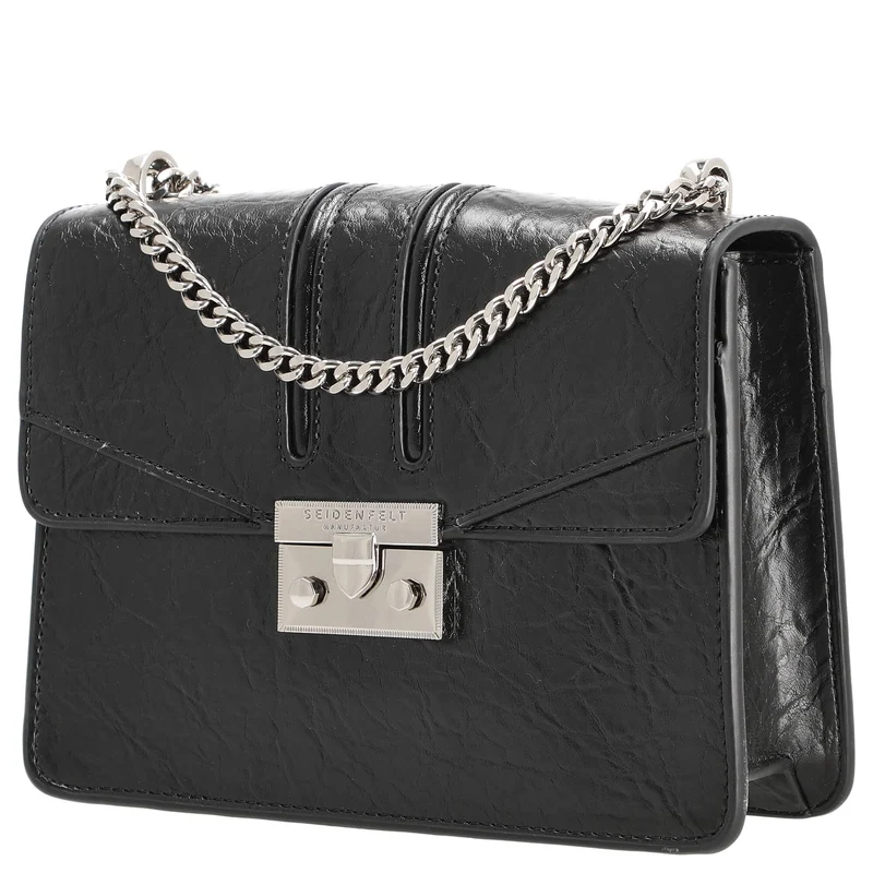 Seidenfelt Roros - Schultertasche 21 cm (glossy black)