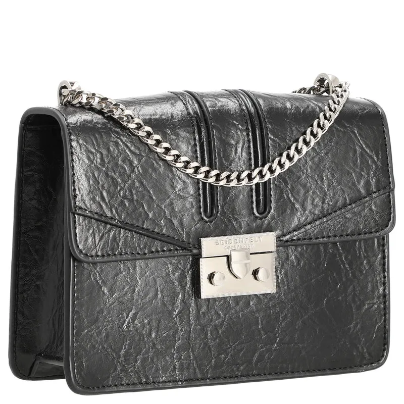 Seidenfelt Roros - Schultertasche 21 cm (glossy black)