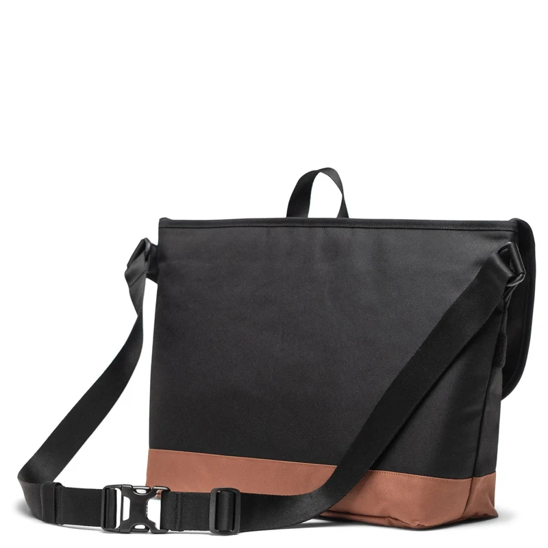 Herschel Cove Messenger - Umhängetasche 16" 50 cm (black/saddle brown)