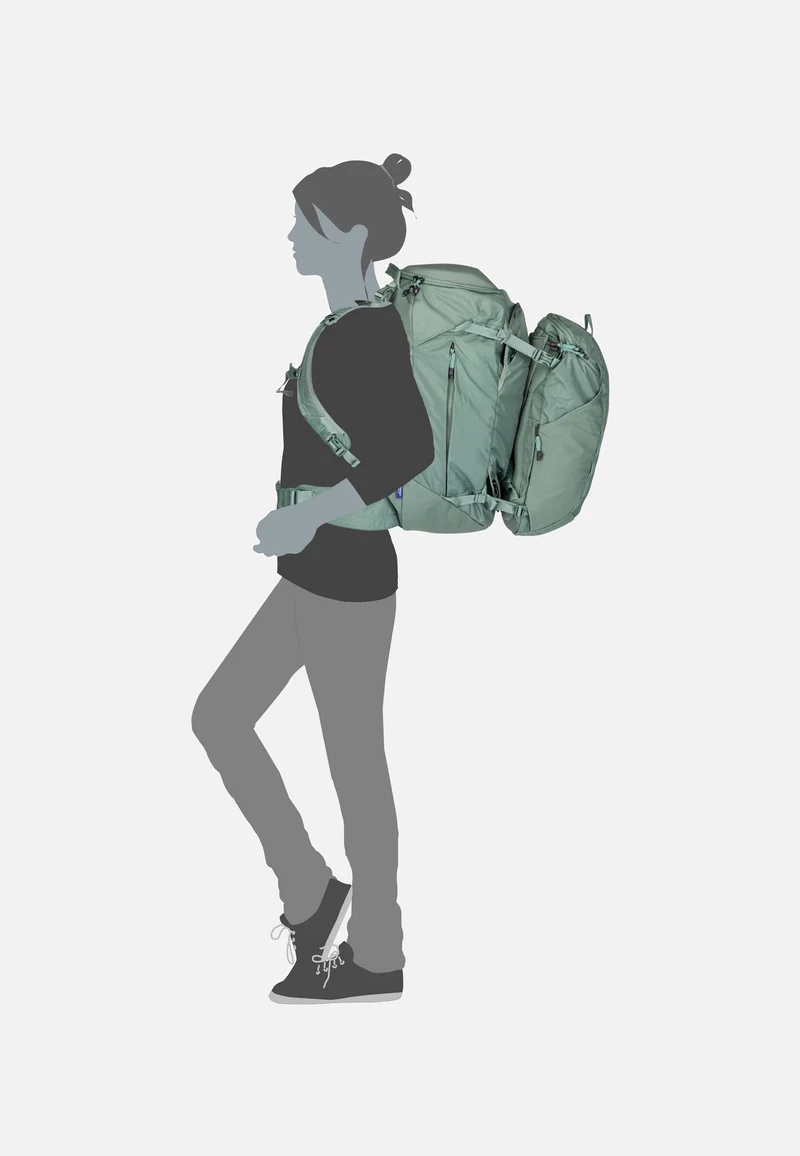 Landmark Travel 60L Women Hazy Green - Reiserucksack