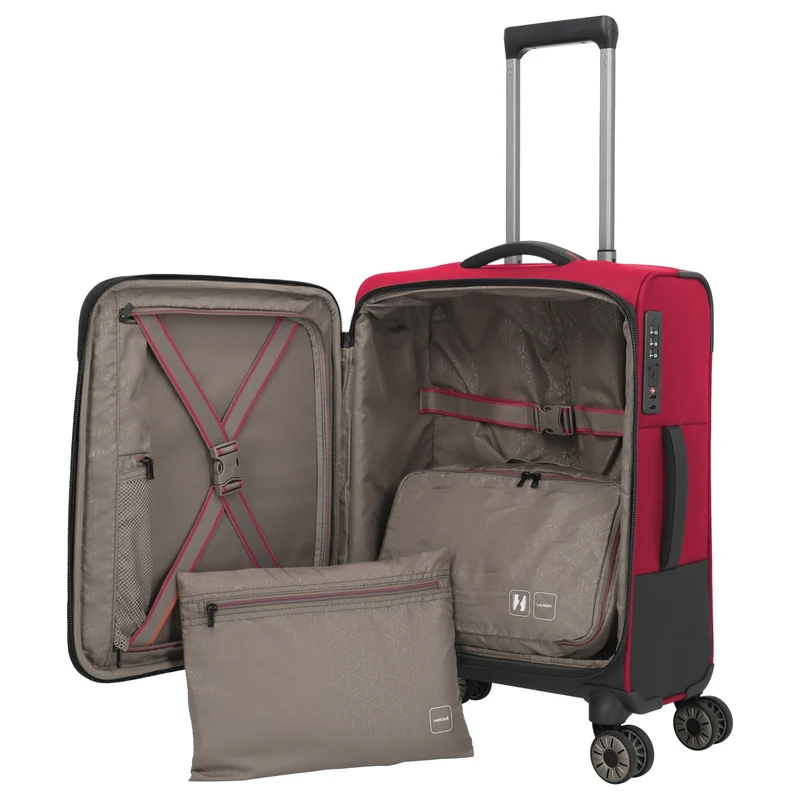 Travelite Crosslite - 4-Rollen-Kabinentrolley S 55 cm (red)