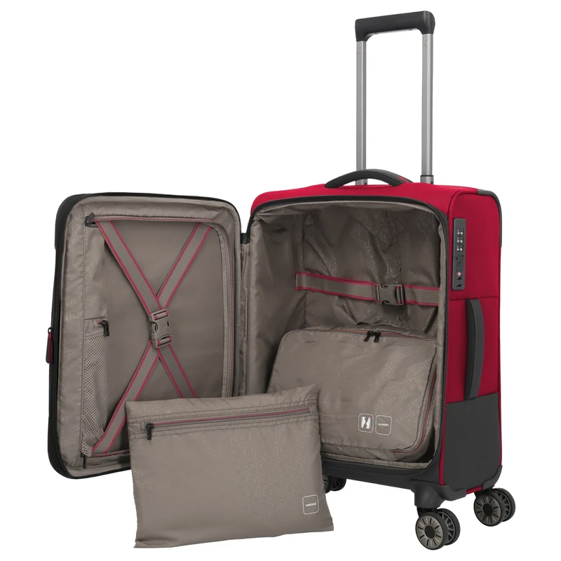 Travelite Crosslite - 4-Rollen-Kabinentrolley S 55 cm erw. (red)