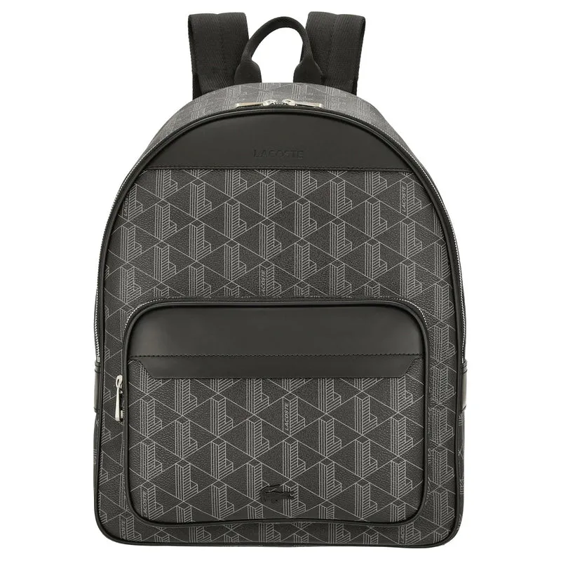 Lacoste The Blend - Rucksack aus Canvas 40 cm (allover monogram black)
