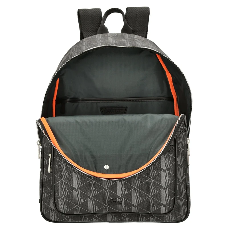 Lacoste The Blend - Rucksack aus Canvas 40 cm (allover monogram black)