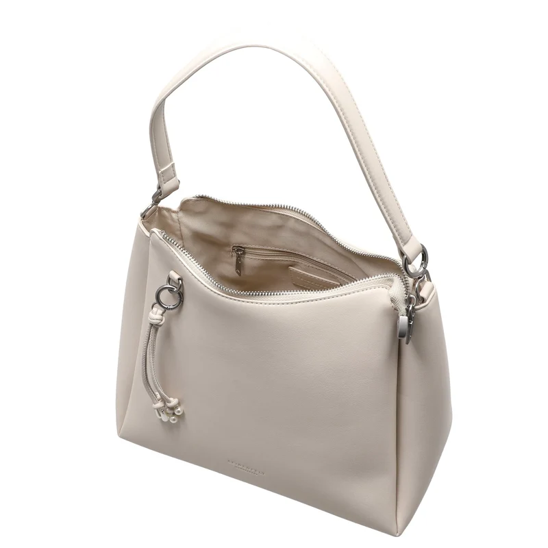 Seidenfelt Sandve Midi Hobo - Schultertasche 31 cm (cream)