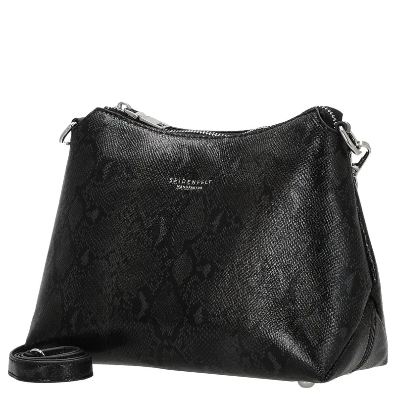 Seidenfelt Lilleby Midi - Umhängetasche 24.5 cm (reptile black)