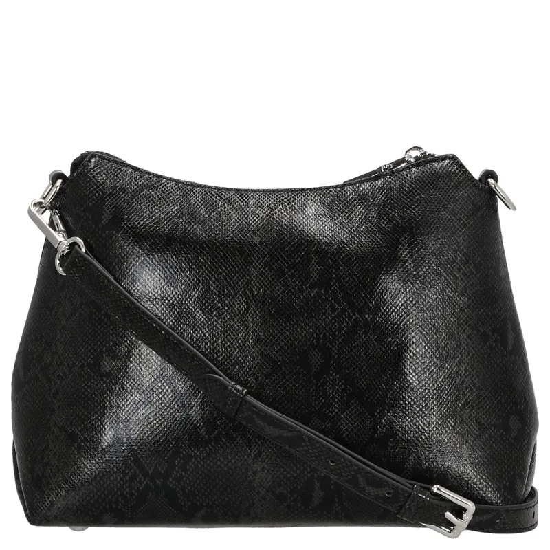 Seidenfelt Lilleby Midi - Umhängetasche 24.5 cm (reptile black)