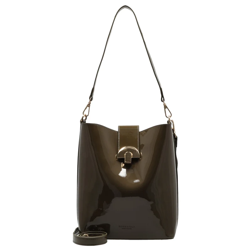 Seidenfelt Grenaa Hobo - Schultertasche 27 cm (khaki)