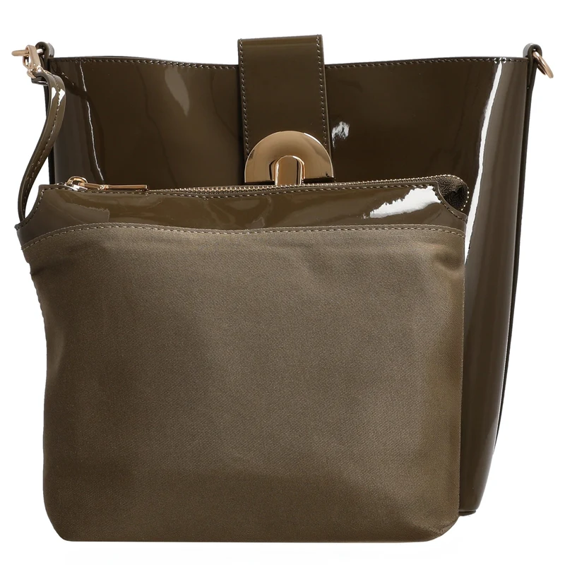 Seidenfelt Grenaa Hobo - Schultertasche 27 cm (khaki)