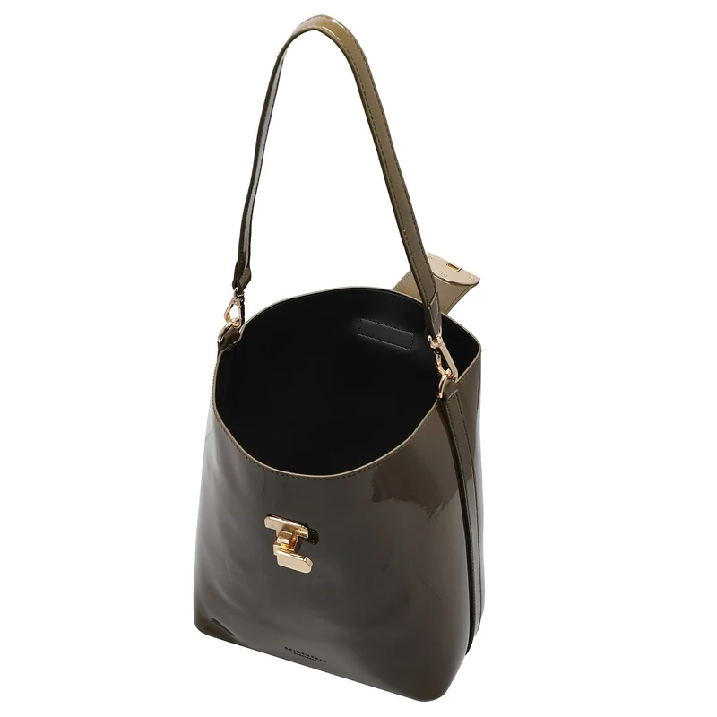 Seidenfelt Grenaa Hobo - Schultertasche 27 cm (khaki)