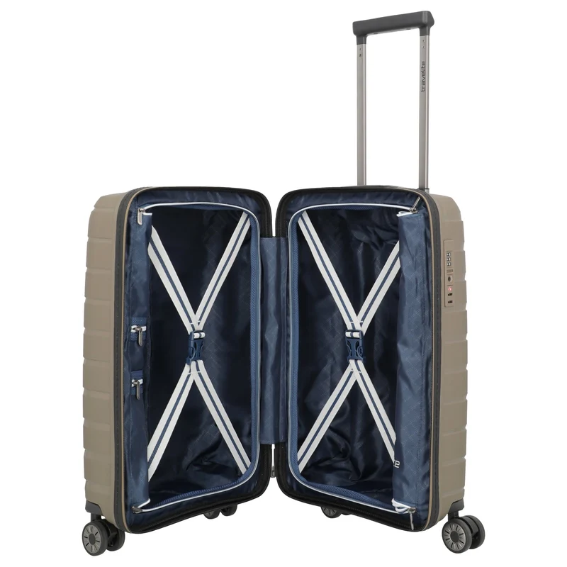 Travelite Air Base Slim - 4-Rollen-Kabinentrolley S 55 cm (champagne)