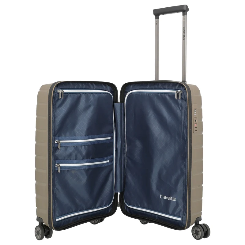 Travelite Air Base Slim - 4-Rollen-Kabinentrolley S 55 cm (champagne)