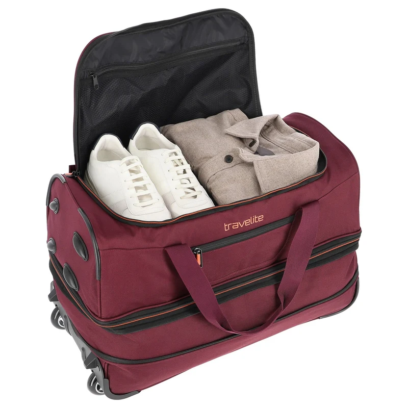 Travelite Basics - Rollenreisetasche 51/64L 55 cm erw. (bordeaux)