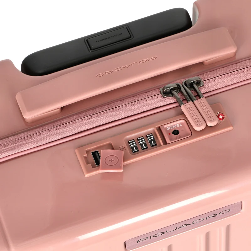 Piquadro PQ-Light - Ultra Slim 4-Rollen-Kabinentrolley 55 cm (pink)