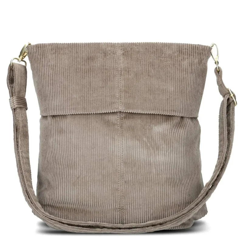 zwei Mademoiselle M12 - Schultertasche 32 cm (cord-mocca)