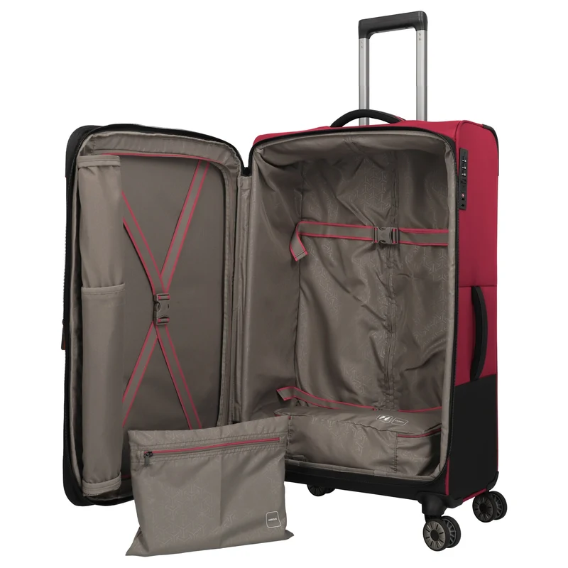 Travelite Crosslite - 4-Rollen-Trolley XL 81 cm erw. (red)