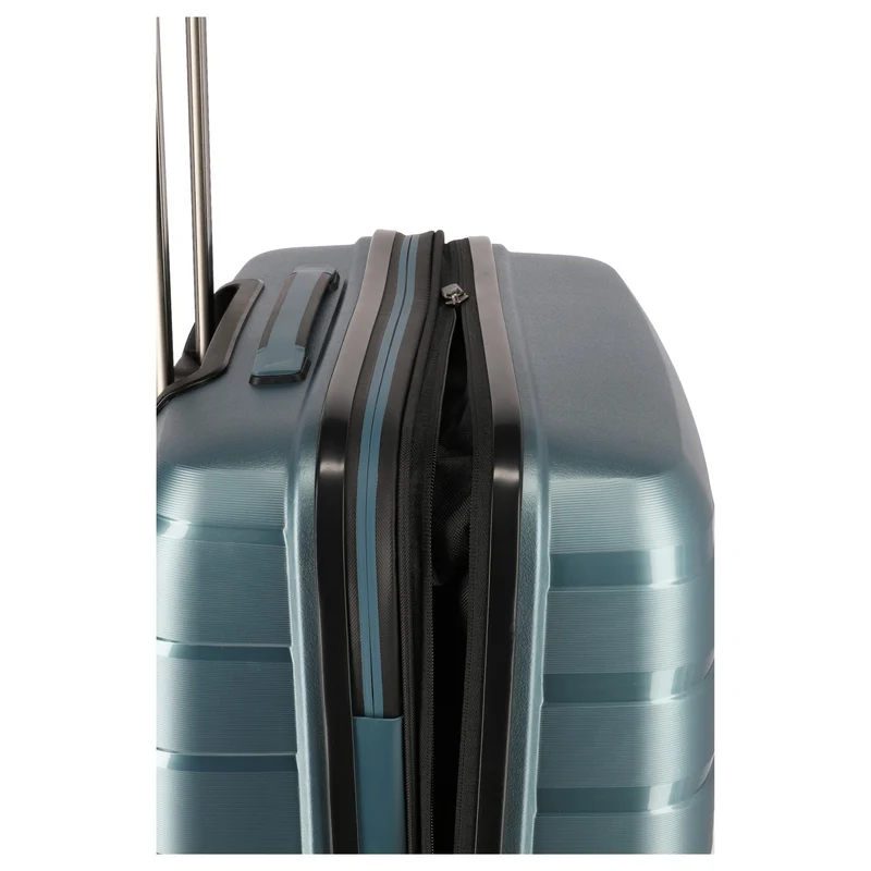 Travelite Air Base - 4-Rollen-Trolley Set 3tlg. L/M/S Vortasche (iceblue)