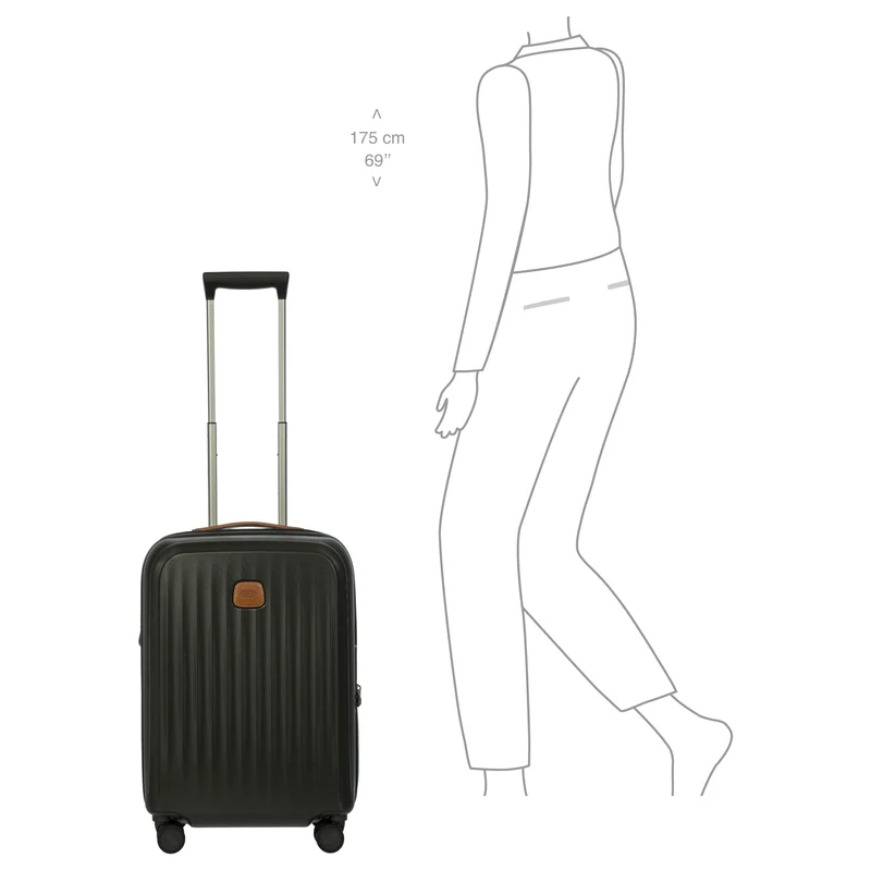 Brics Taormina - 4-Rollen-Kabinentrolley S 55 cm erw. USB (olive)