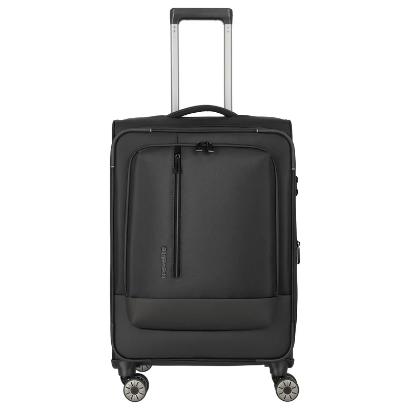 Travelite Crosslite - 4-Rollen-Trolley M 66 cm erw. (black)