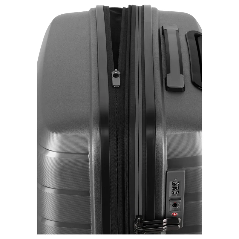 Travelite Air Base - 4-Rollen-Trolley Set 3tlg. L/M/S Vortasche (anthracite)