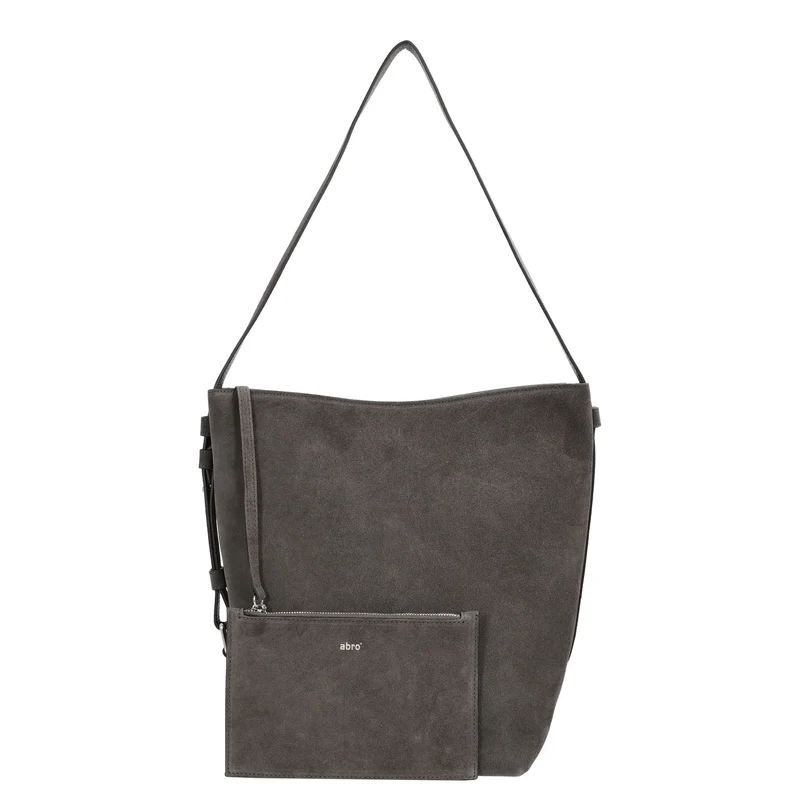 abro Cosmo Suede - Beuteltasche 39 cm (grey)