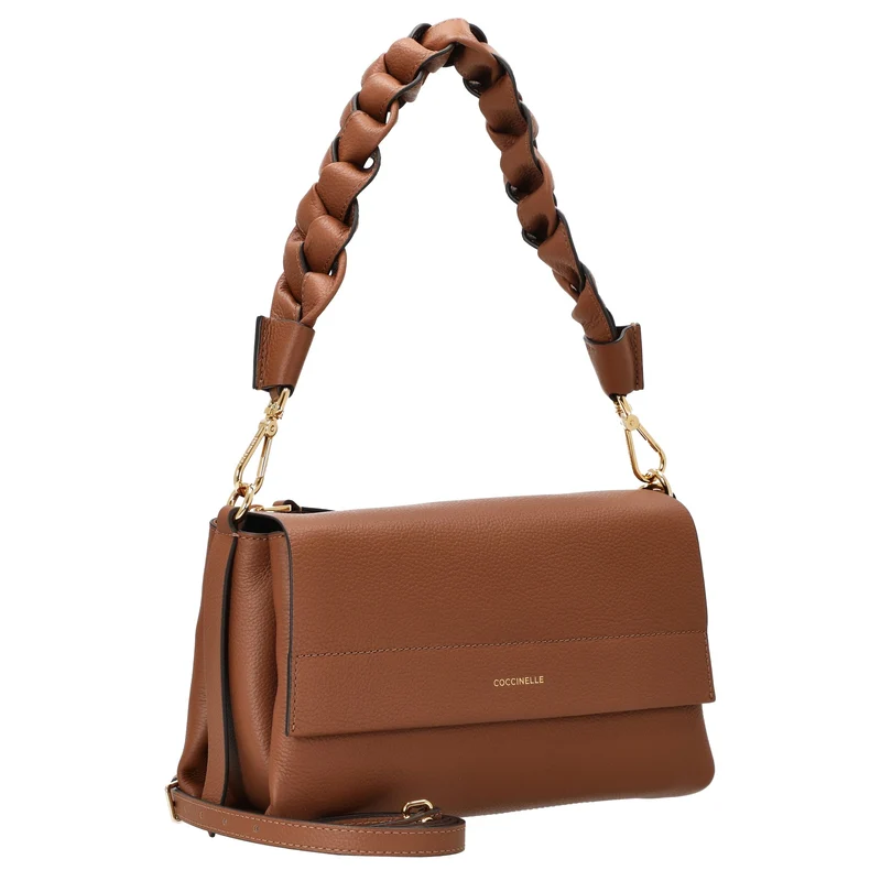 Coccinelle Boheme Grana Double - Umhängetasche 26 cm (cognac/noir)