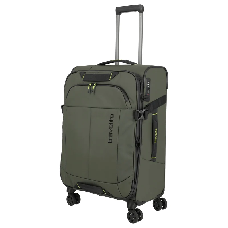 Travelite Briize - 4-Rollen-Trolley M 67 cm erw. (khaki)