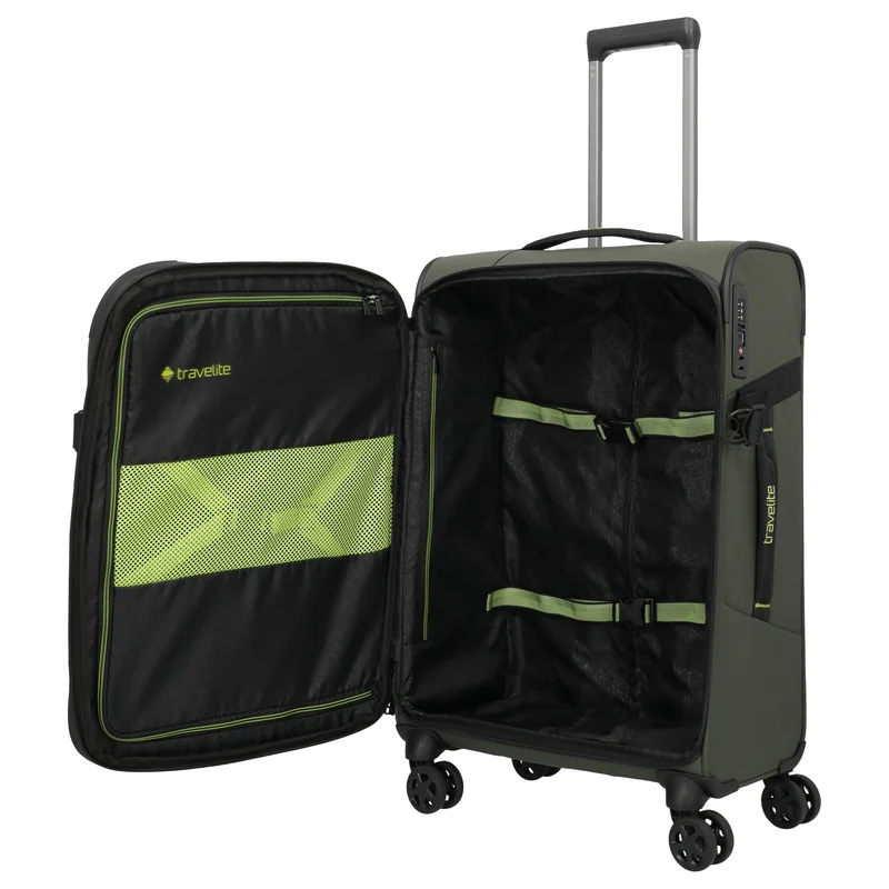 Travelite Briize - 4-Rollen-Trolley M 67 cm erw. (khaki)