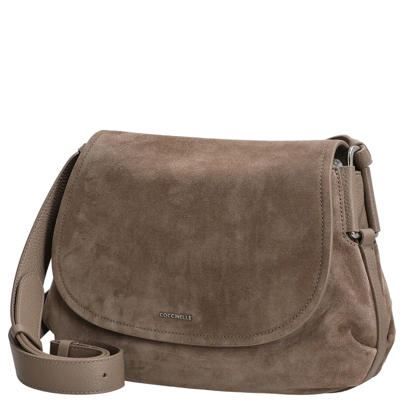 Coccinelle Rebekka Suede - Umhängetasche 30 cm (warm taupe)