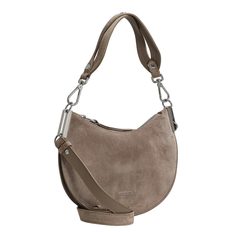 Coccinelle Sunup Suede - Schultertasche S 24 cm (warm taupe)